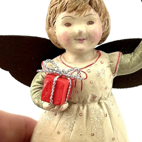 Hallmark Angel with Gift Christmas Ornament with Tags Bethany Lowe NOS 4" - Picture 3 of 6